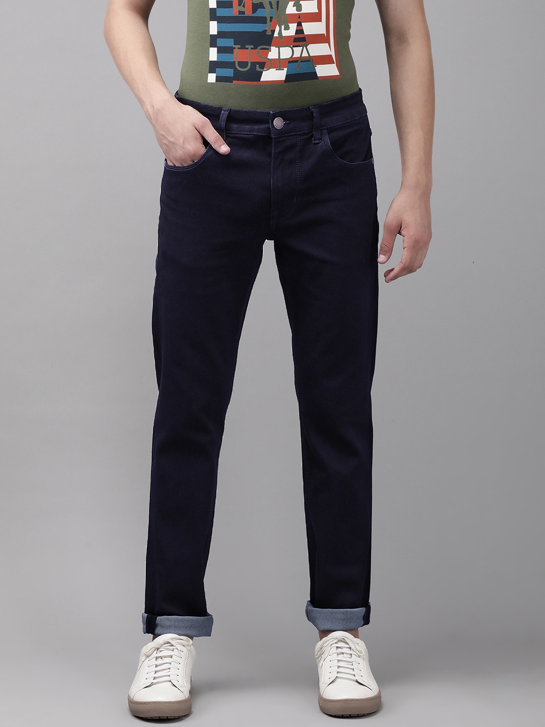 U.S. Polo Assn. Denim Co. Men Blue Brandon Slim Tapered Fit Mid-Rise Stretchable Jeans
U.S. Polo Assn. Denim Co. Men Blue Brandon Slim Tapered Fit Mid-Rise Stretchable Jeans