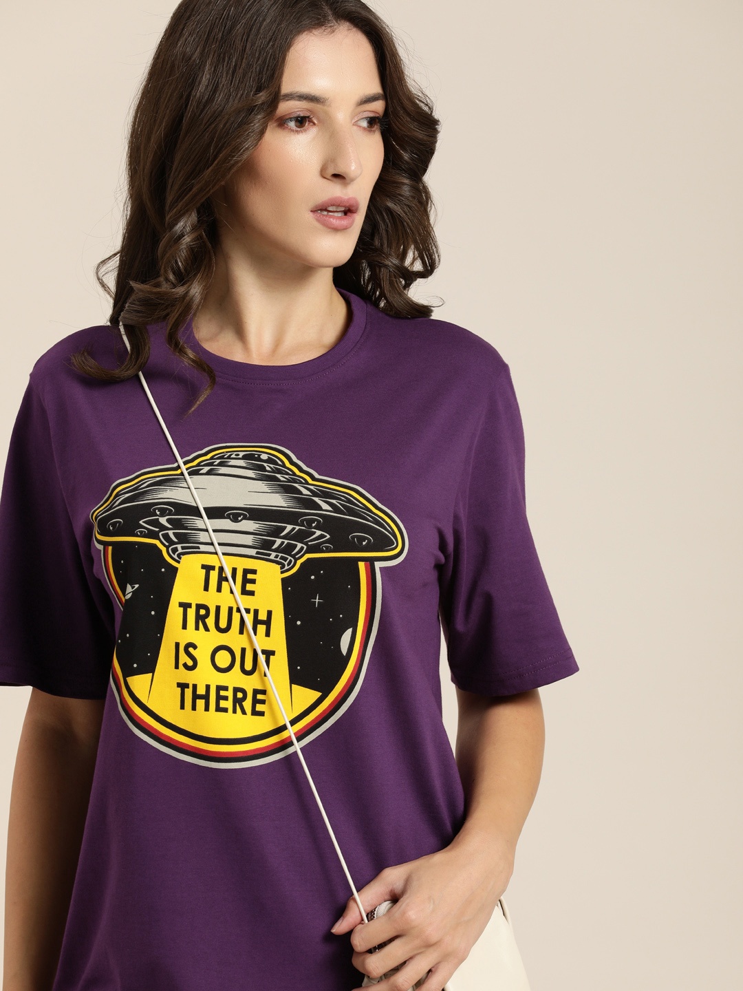 Difference of Opinion Women Purple Typography Printed Cotton Oversize Pure Cotton T-shirt
Difference of Opinion Women Purple Typography Printed Cotton Oversize Pure Cotton T-shirt