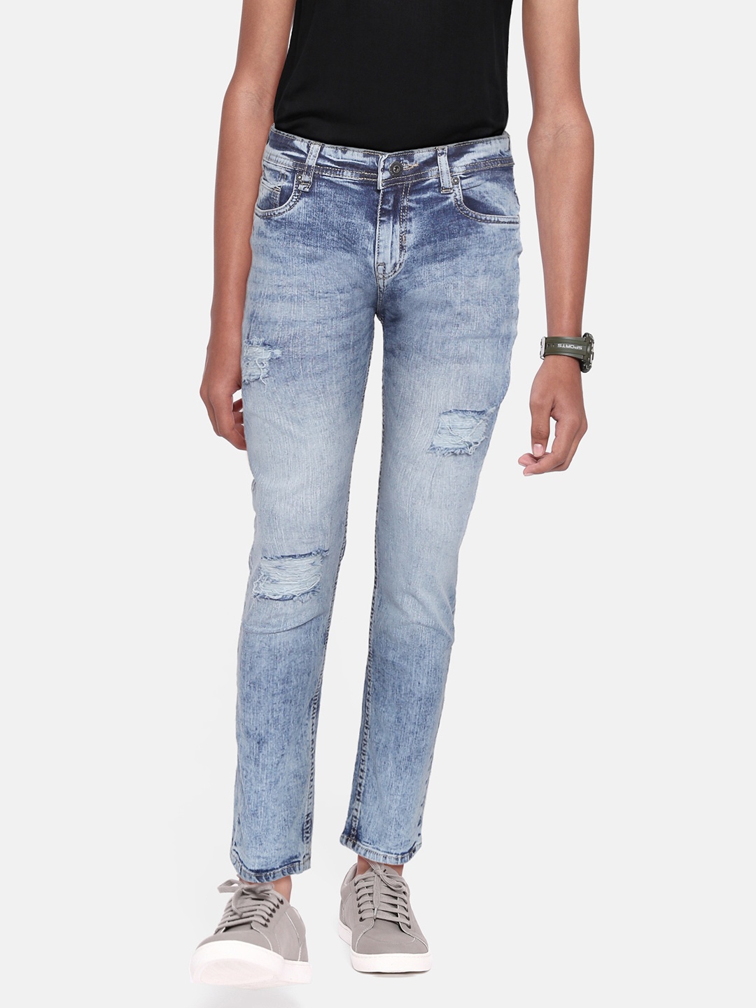 UTH by Roadster Boys Blue Slim Fit Mildly Distressed Light Fade Bleached Stretchable Jeans
UTH by Roadster Boys Blue Slim Fit Mildly Distressed Light Fade Bleached Stretchable Jeans