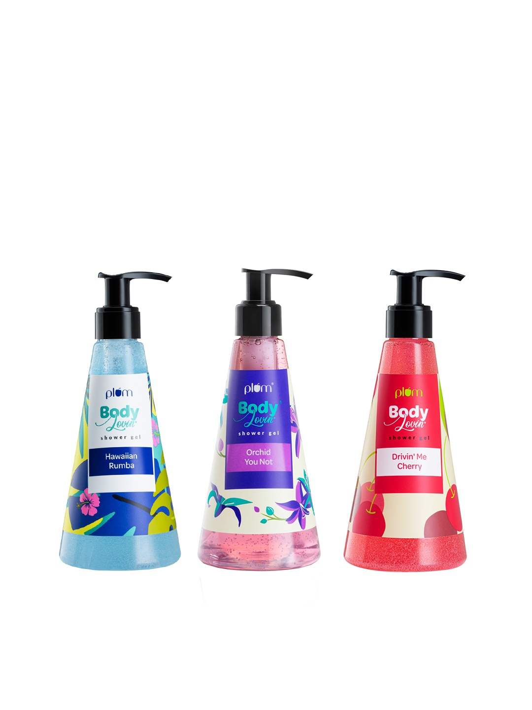 Plum Set of 3 BodyLovin Shower Gels Drivin Me Cherry - Orchid-You-Not & Hawaiian Rumba, Red
Plum Set of 3 BodyLovin Shower Gels Drivin Me Cherry - Orchid-You-Not & Hawaiian Rumba, Red