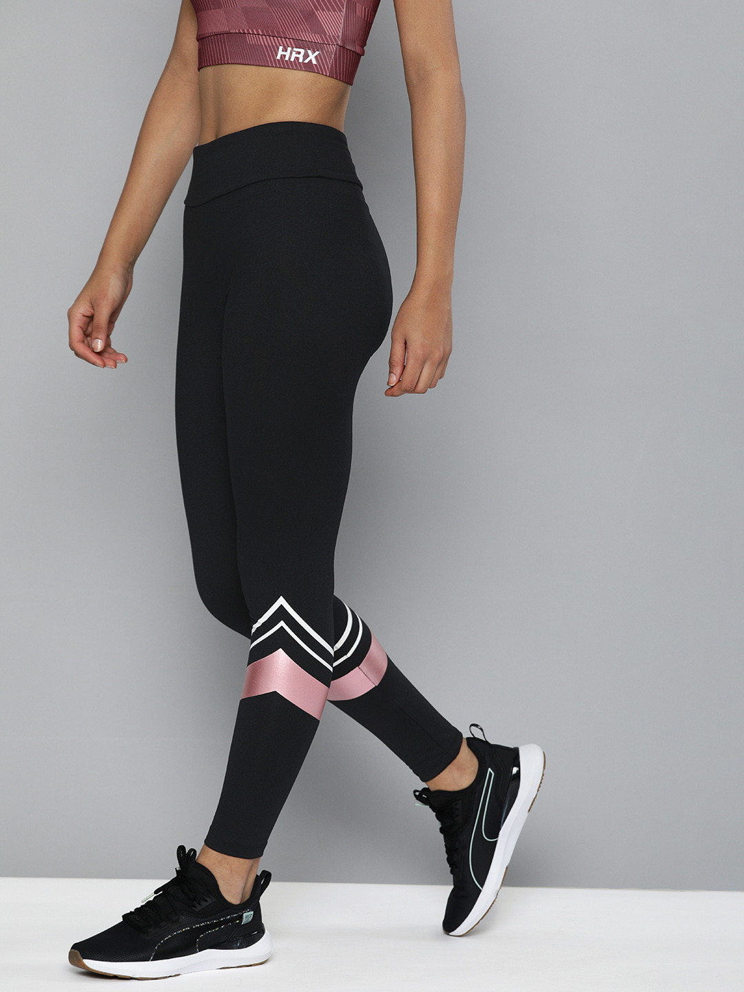 HRX By Hrithik Roshan Running Women Jet Black Rapid-Dry Graphic Tights 
HRX By Hrithik Roshan Running Women Jet Black Rapid-Dry Graphic Tights