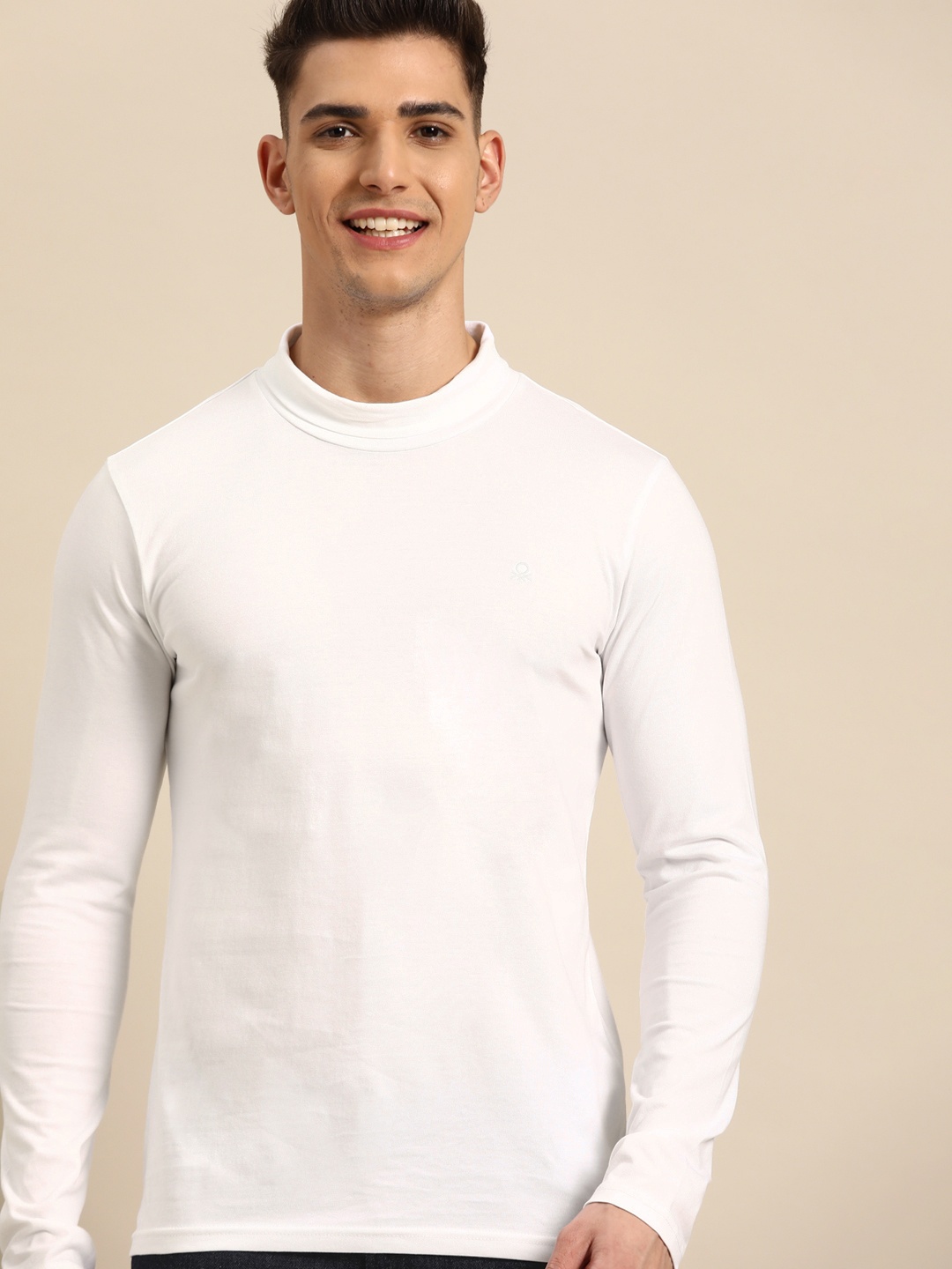 United Colors of Benetton Men White Solid Pure Cotton Turtle Neck Pure Cotton T-shirt
United Colors of Benetton Men White Solid Pure Cotton Turtle Neck Pure Cotton T-shirt