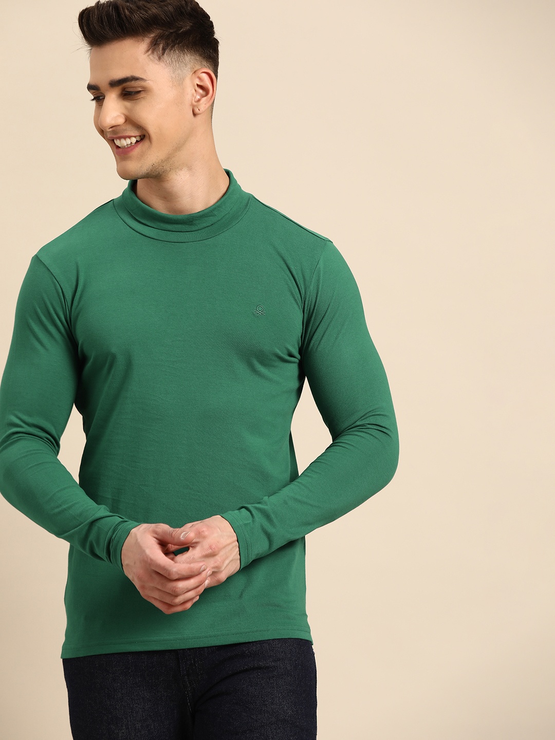 United Colors of Benetton Men Green Solid Pure Cotton Turtle Neck Pure Cotton T-shirt
United Colors of Benetton Men Green Solid Pure Cotton Turtle Neck Pure Cotton T-shirt