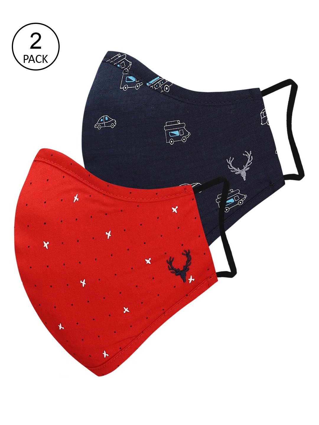 Allen Solly Junior Kids Pack Of 2 Printed 3-Ply Pure Cotton Reusable Cloth Masks, Red
Allen Solly Junior Kids Pack Of 2 Printed 3-Ply Pure Cotton Reusable Cloth Masks, Red