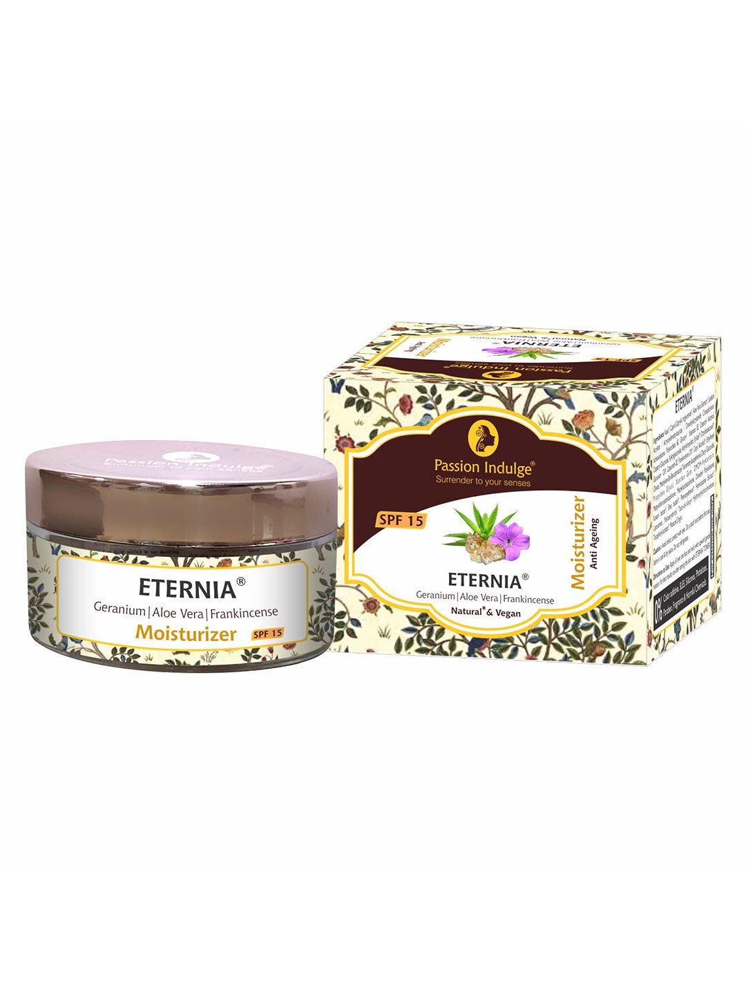 Passion Indulge Natural Eternia Moisturizer Anti-Ageing Antiwrinkle Vegan - 50gm, White
Passion Indulge Natural Eternia Moisturizer Anti-Ageing Antiwrinkle Vegan - 50gm, White