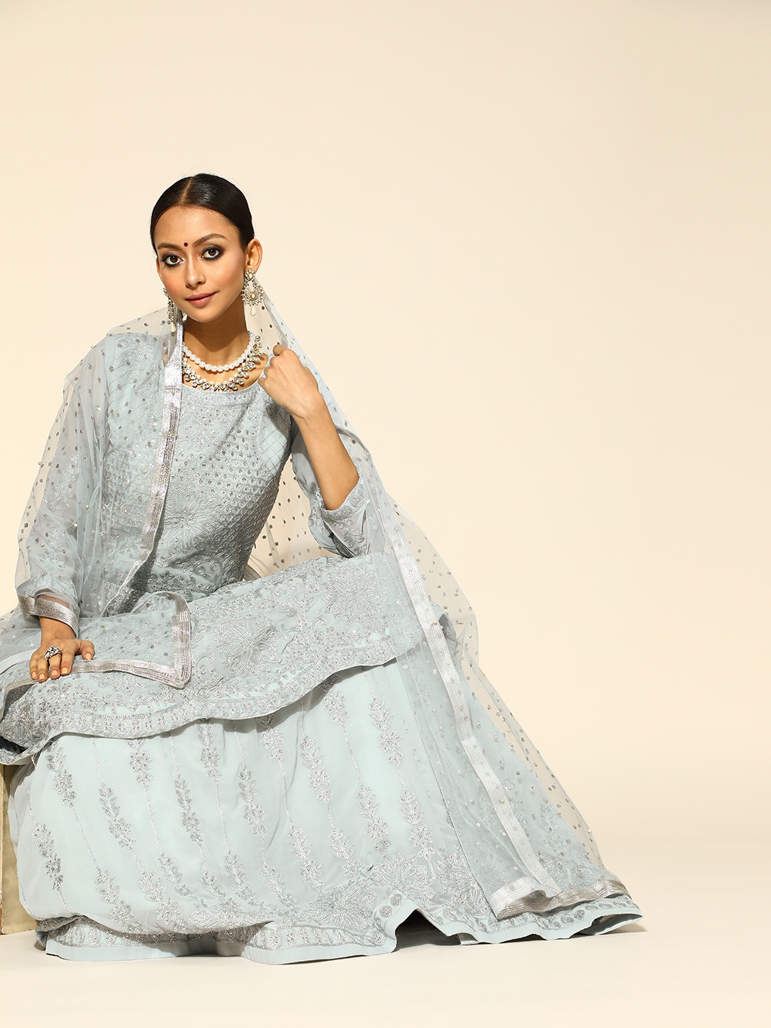 Chhabra 555 Grey Embroidered Thread Work Made To Measure Lehenga & Blouse with Dupatta
Chhabra 555 Grey Embroidered Thread Work Made To Measure Lehenga & Blouse with Dupatta