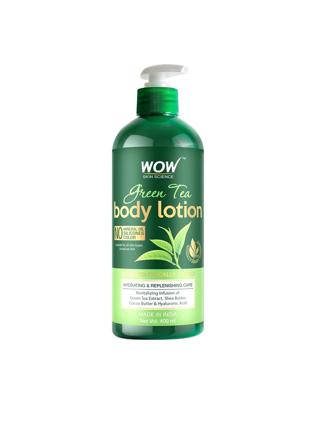 WOW SKIN SCIENCE Green Tea Hydrating & Replenishing Body Lotion - 400 ml, Transparent
WOW SKIN SCIENCE Green Tea Hydrating & Replenishing Body Lotion - 400 ml, Transparent
