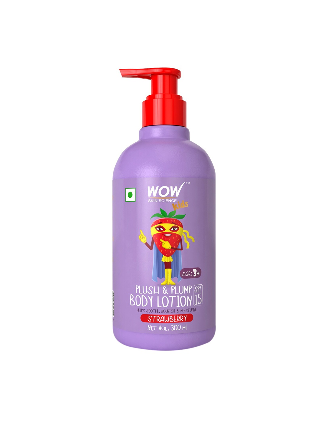 WOW SKIN SCIENCE Kids Plush & Plump Body Lotion - Strawberry - SPF 15 - 300 ml, Transparent
WOW SKIN SCIENCE Kids Plush & Plump Body Lotion - Strawberry - SPF 15 - 300 ml, Transparent
