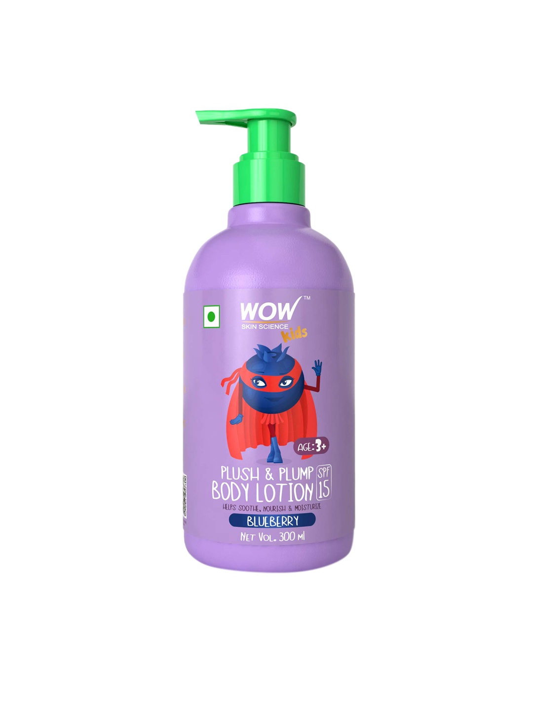 WOW SKIN SCIENCE Kids Plush & Plump Body Lotion - Blueberry - SPF 15 - 300ml, Transparent
WOW SKIN SCIENCE Kids Plush & Plump Body Lotion - Blueberry - SPF 15 - 300ml, Transparent