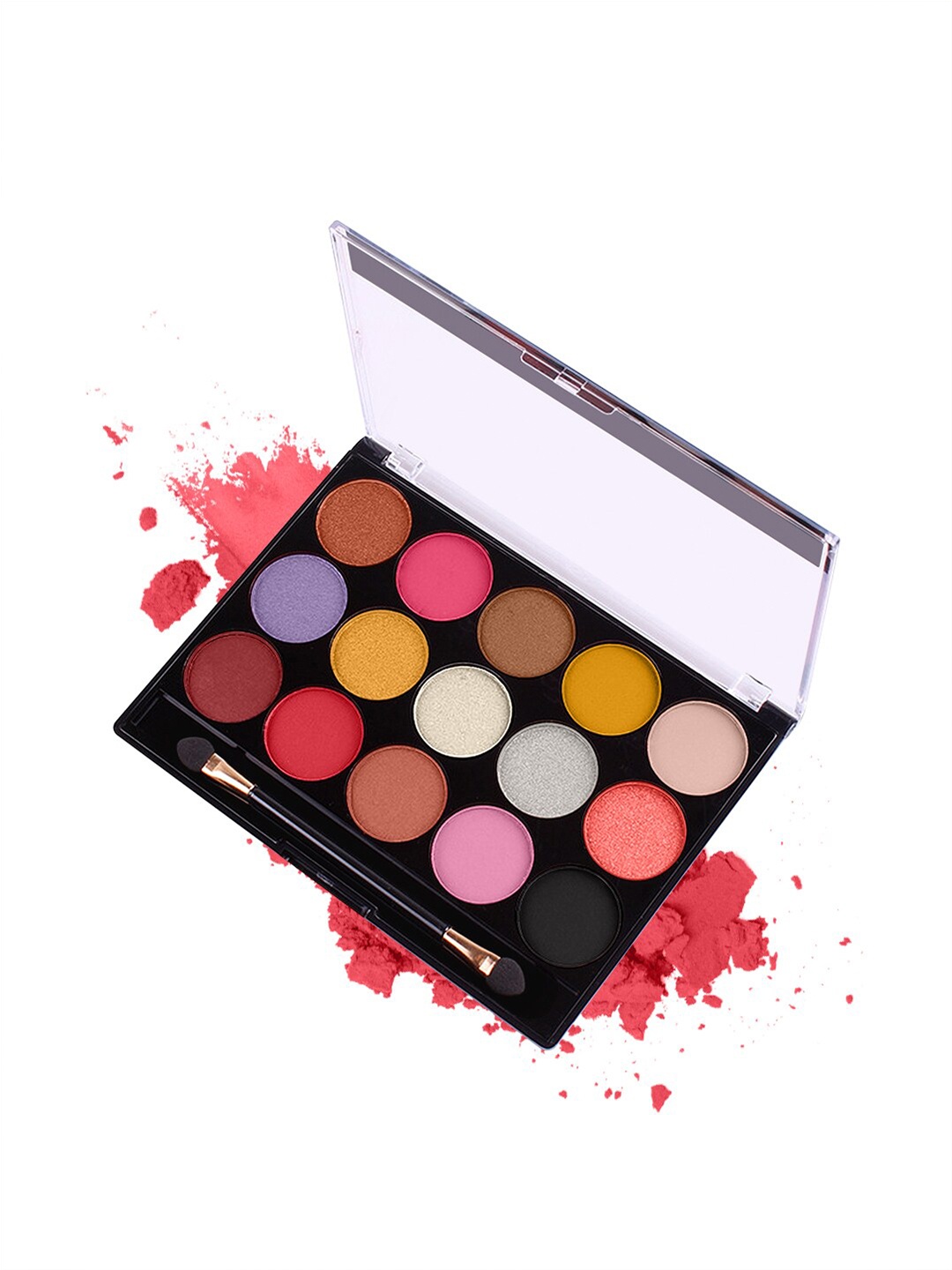 MISS ROSE 15 Color Glitter Eyeshadow Palette 7001-077 MT02, Multi