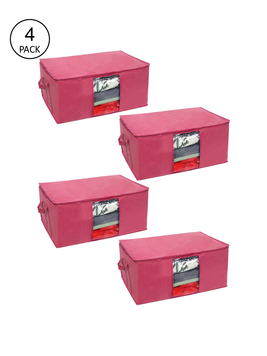 prettykrafts Set Of 4 Maroon Solid Underbed Large Storage Bags With Transparent Window
prettykrafts Set Of 4 Maroon Solid Underbed Large Storage Bags With Transparent Window