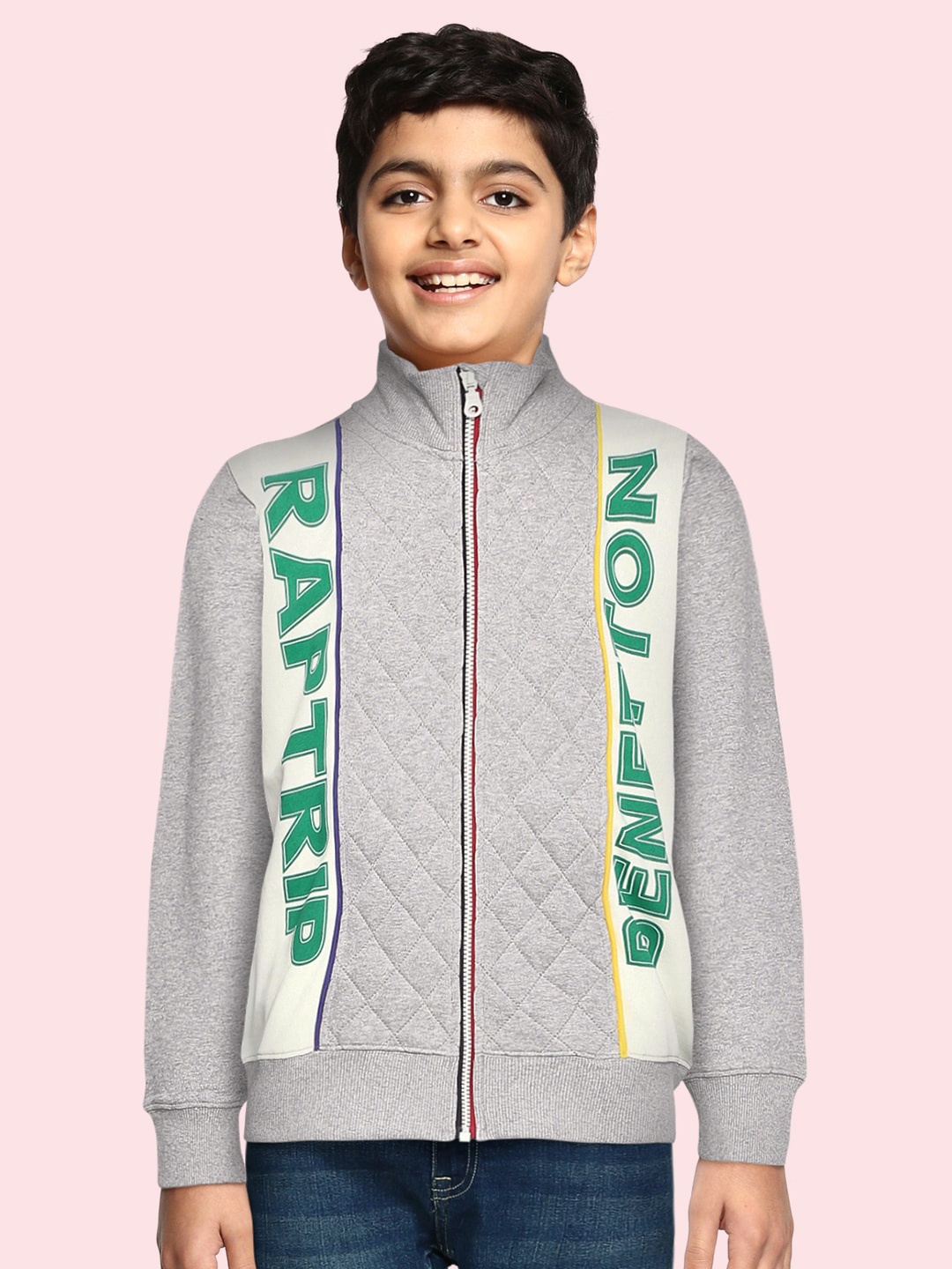 United Colors of Benetton Boys Grey Melange & Off-White Brand Logo Print Cotton Sweatshirt
United Colors of Benetton Boys Grey Melange & Off-White Brand Logo Print Cotton Sweatshirt