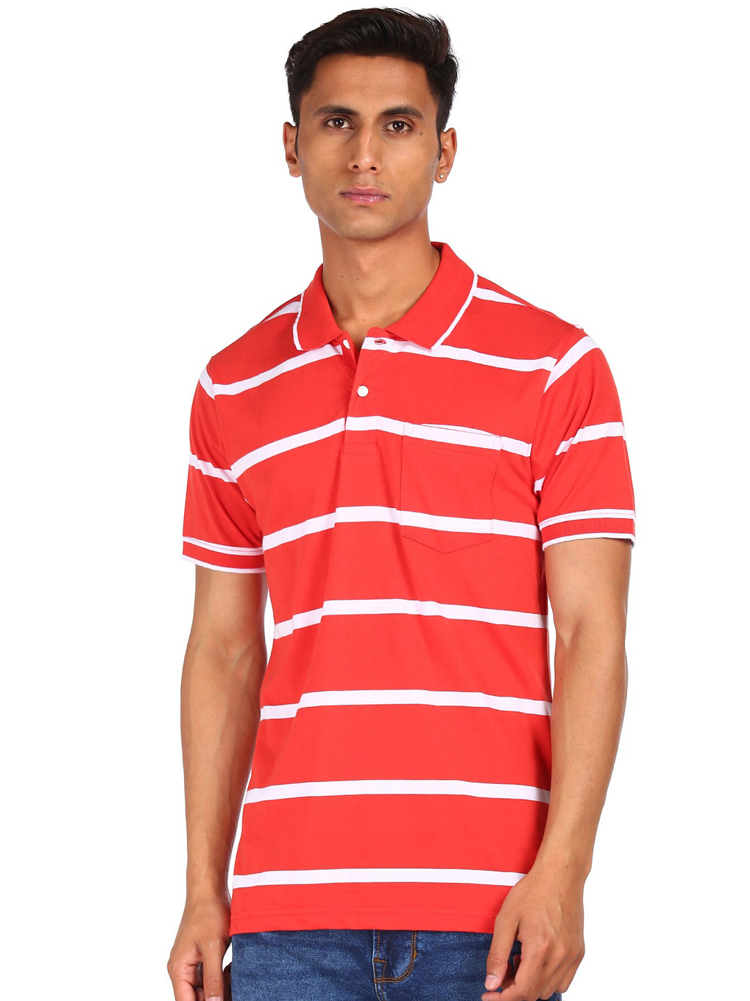 Ruggers Men Red Striped Polo Collar T-shirt
Ruggers Men Red Striped Polo Collar T-shirt