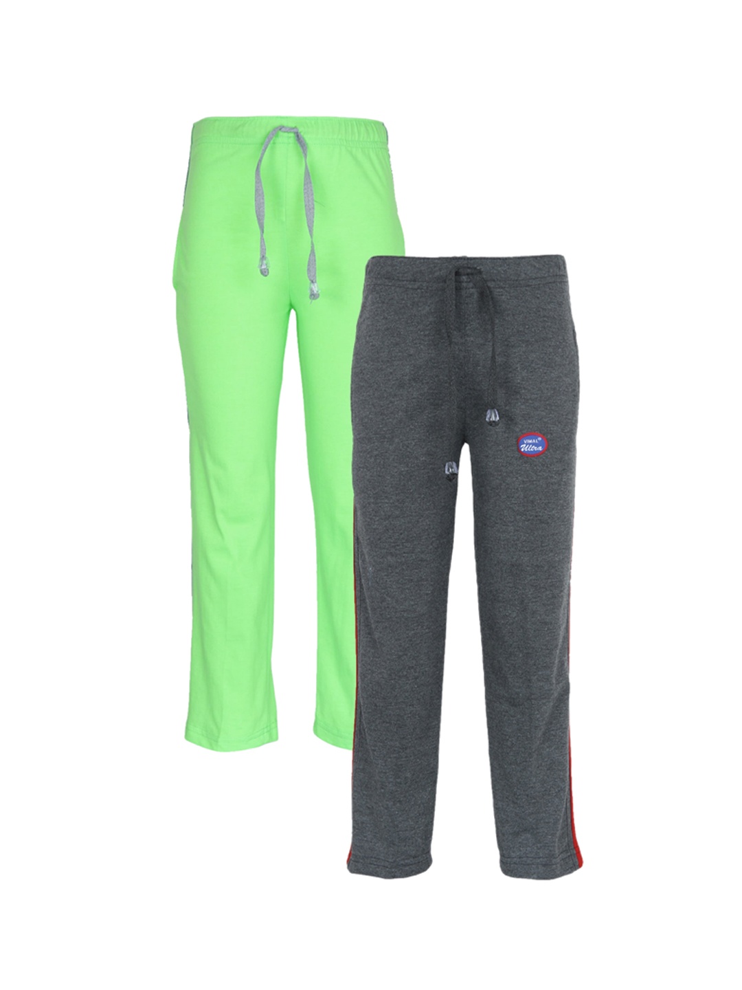 VIMAL JONNEY Kids Pack of 2 Solid Charcoal & Fluorescent Green Regular Fit Trackpants
VIMAL JONNEY Kids Pack of 2 Solid Charcoal & Fluorescent Green Regular Fit Trackpants