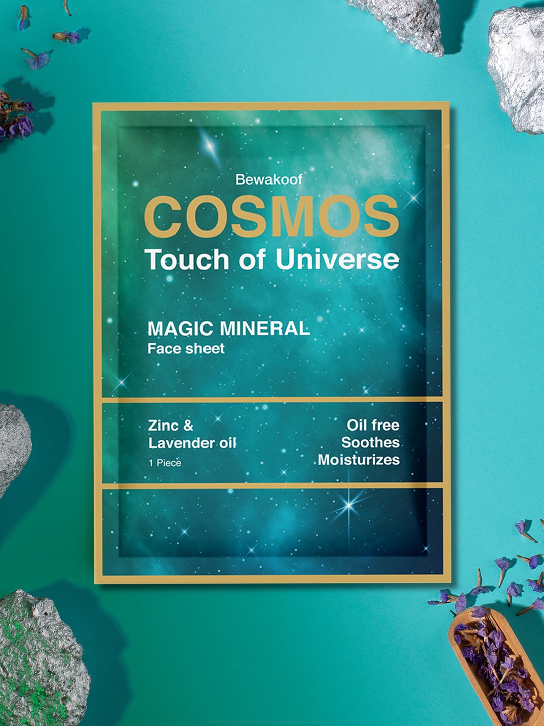 BEWAKOOF COSMOS Touch of Universe Magic Mineral Face Sheet - Zinc & Lavender Oil -20 gm, White
BEWAKOOF COSMOS Touch of Universe Magic Mineral Face Sheet - Zinc & Lavender Oil -20 gm, White
