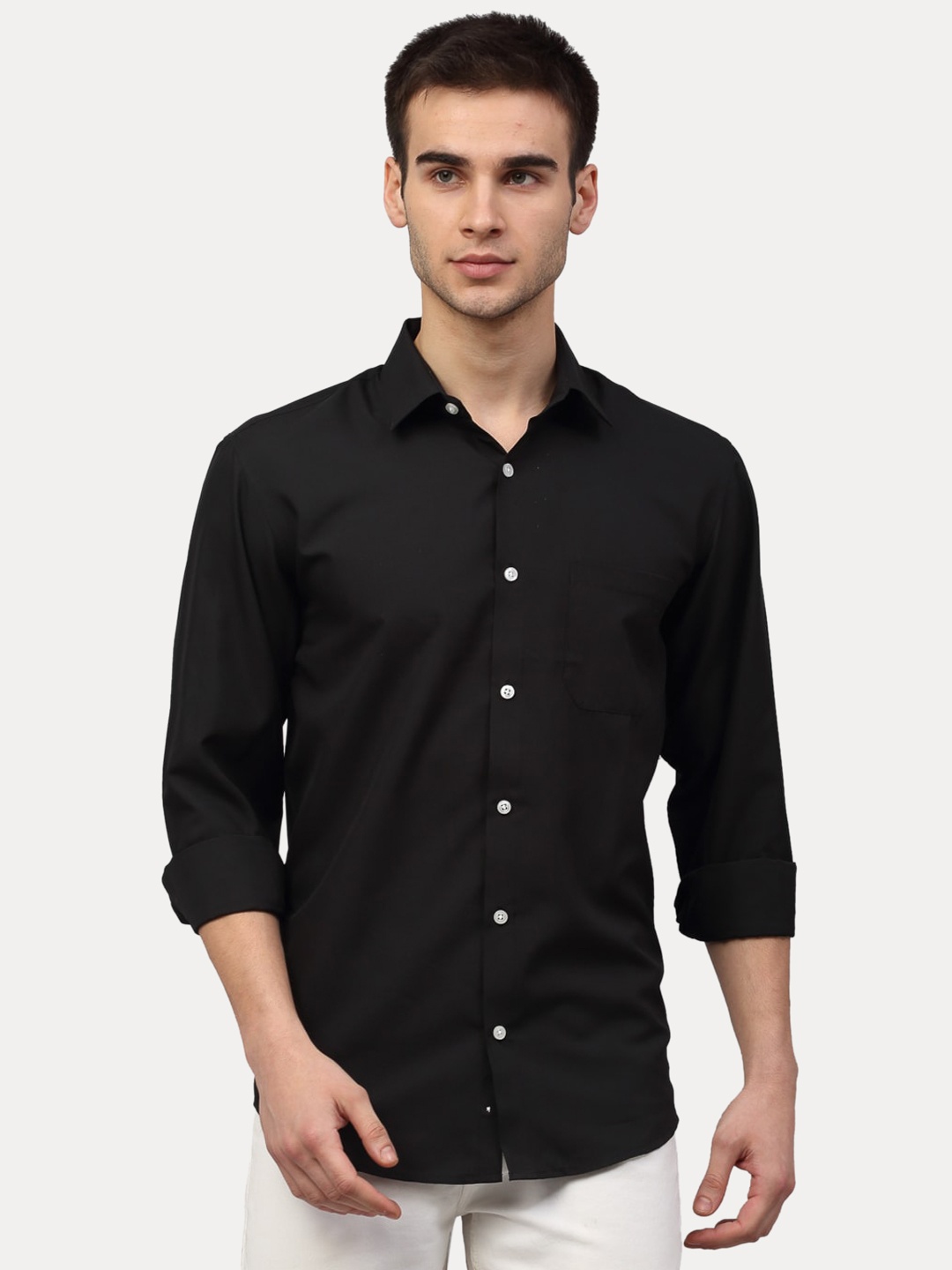 JAINISH Men Black Opaque Casual Shirt