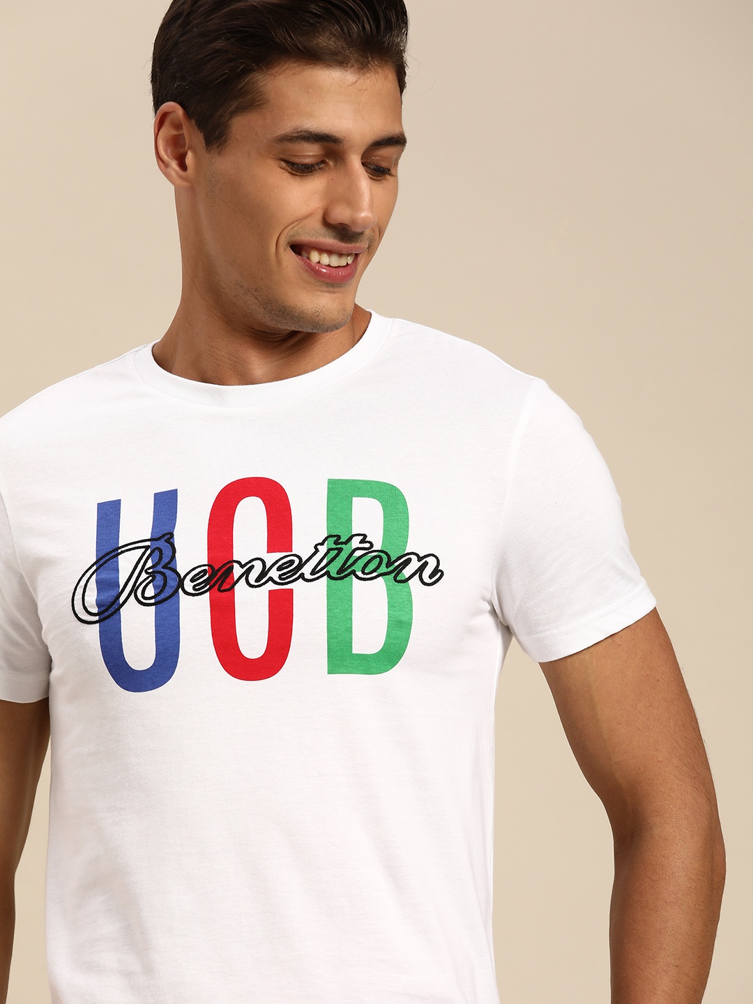 United Colors of Benetton Men White Green Pure Cotton Brand Logo Printed Pure Cotton T-shirt
United Colors of Benetton Men White Green Pure Cotton Brand Logo Printed Pure Cotton T-shirt