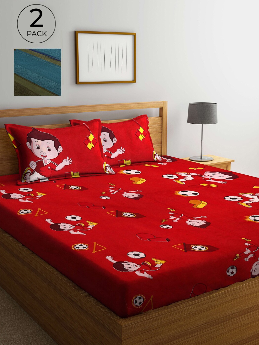 Arrabi Set Of 2 Multicoloured Printed 300 TC 2 King Bedsheet With 4 Pillow Covers, Multi
Arrabi Set Of 2 Multicoloured Printed 300 TC 2 King Bedsheet With 4 Pillow Covers, Multi