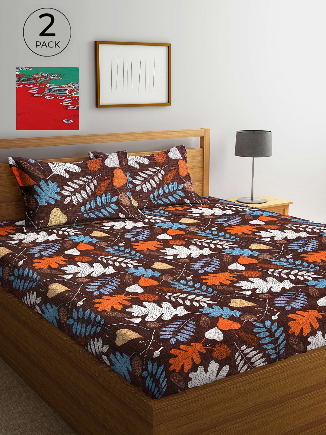 Arrabi Set Of 2 Multicoloured Printed 300 TC King Bedsheet With 4 Pillow Covers, Multi
Arrabi Set Of 2 Multicoloured Printed 300 TC King Bedsheet With 4 Pillow Covers, Multi