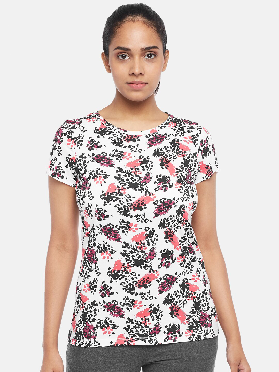 Ajile by Pantaloons Women White Black Printed Pure Cotton T-shirt
Ajile by Pantaloons Women White Black Printed Pure Cotton T-shirt