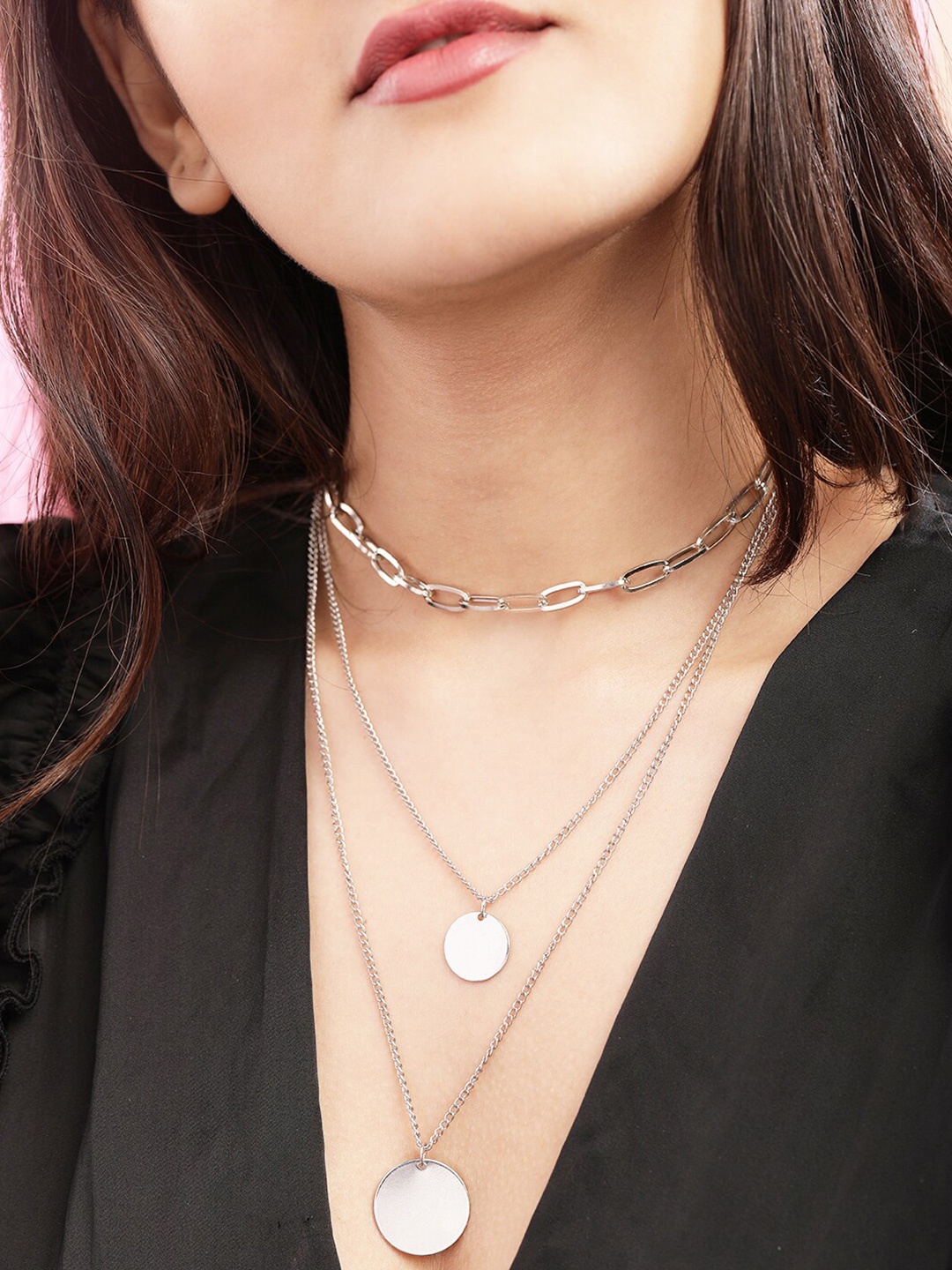 TOKYO TALKIES X rubans FASHION ACCESSORIES Silver-Toned Silver-Plated Layered Necklace
TOKYO TALKIES X rubans FASHION ACCESSORIES Silver-Toned Silver-Plated Layered Necklace