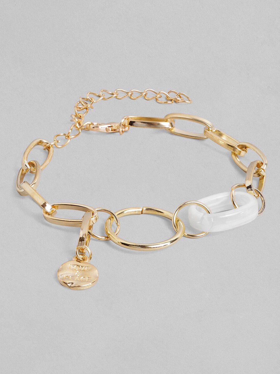 TOKYO TALKIES X rubans FASHION ACCESSORIES Women Gold-Toned & White Handcrafted Gold-Plated Link Bracelet
TOKYO TALKIES X rubans FASHION ACCESSORIES Women Gold-Toned & White Handcrafted Gold-Plated Link Bracelet