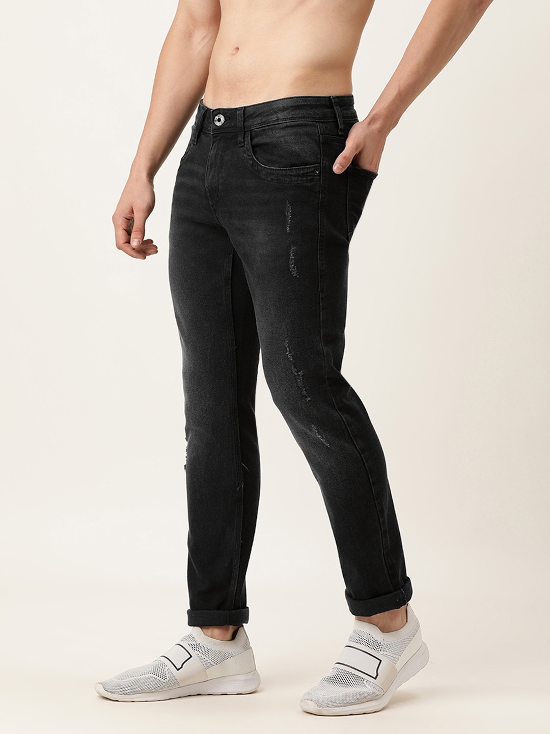 Flying Machine Men Black Michael Slim Tapered Fit Mid Rise Mildly Distressed Jeans
Flying Machine Men Black Michael Slim Tapered Fit Mid Rise Mildly Distressed Jeans