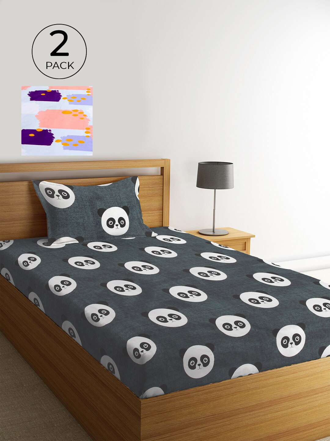 KLOTTHE Pack of 2 Multicoloured Cartoon Characters 210 TC Single Bedsheet & Pillow Covers, Multi
KLOTTHE Pack of 2 Multicoloured Cartoon Characters 210 TC Single Bedsheet & Pillow Covers, Multi