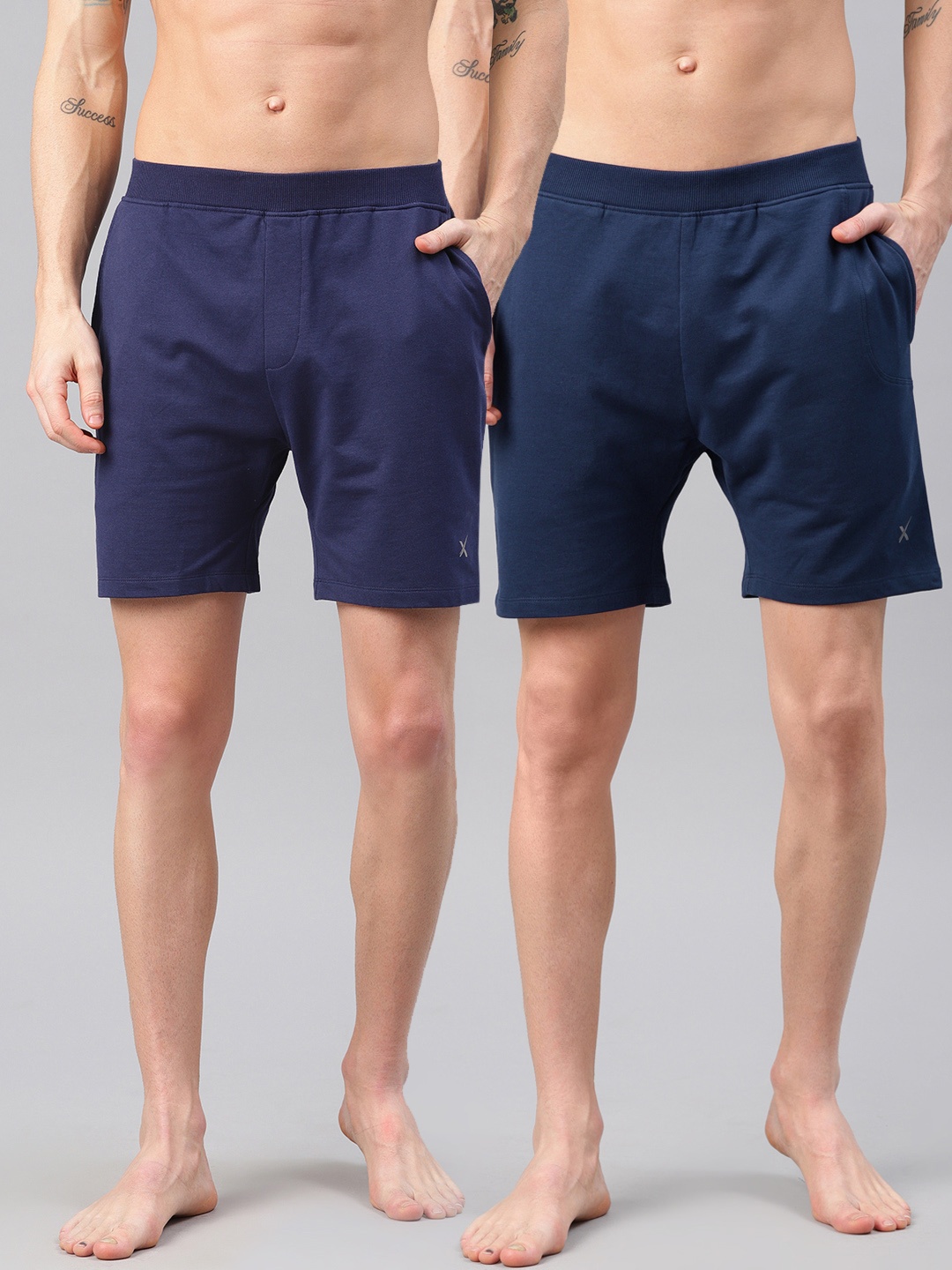 HRX by Hrithik Roshan Men Pack of 2 Mediaval Blue Solid Regular Fit Yoga Shorts, Navy blue
HRX by Hrithik Roshan Men Pack of 2 Mediaval Blue Solid Regular Fit Yoga Shorts, Navy blue