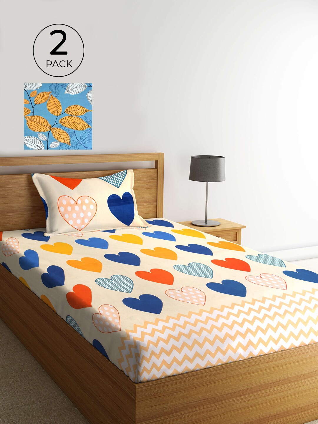 KLOTTHE Beige & Blue Cartoon Characters 210 TC 2 Single Bedsheet with 2 Pillow Covers
KLOTTHE Beige & Blue Cartoon Characters 210 TC 2 Single Bedsheet with 2 Pillow Covers