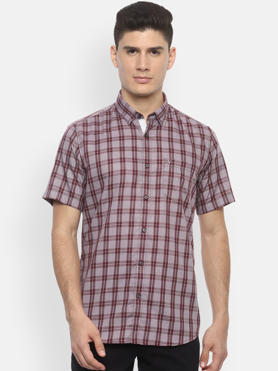 Van Heusen Sport Men Grey Slim Fit Tartan Checks Opaque Checked Pure Cotton Casual Shirt
Van Heusen Sport Men Grey Slim Fit Tartan Checks Opaque Checked Pure Cotton Casual Shirt