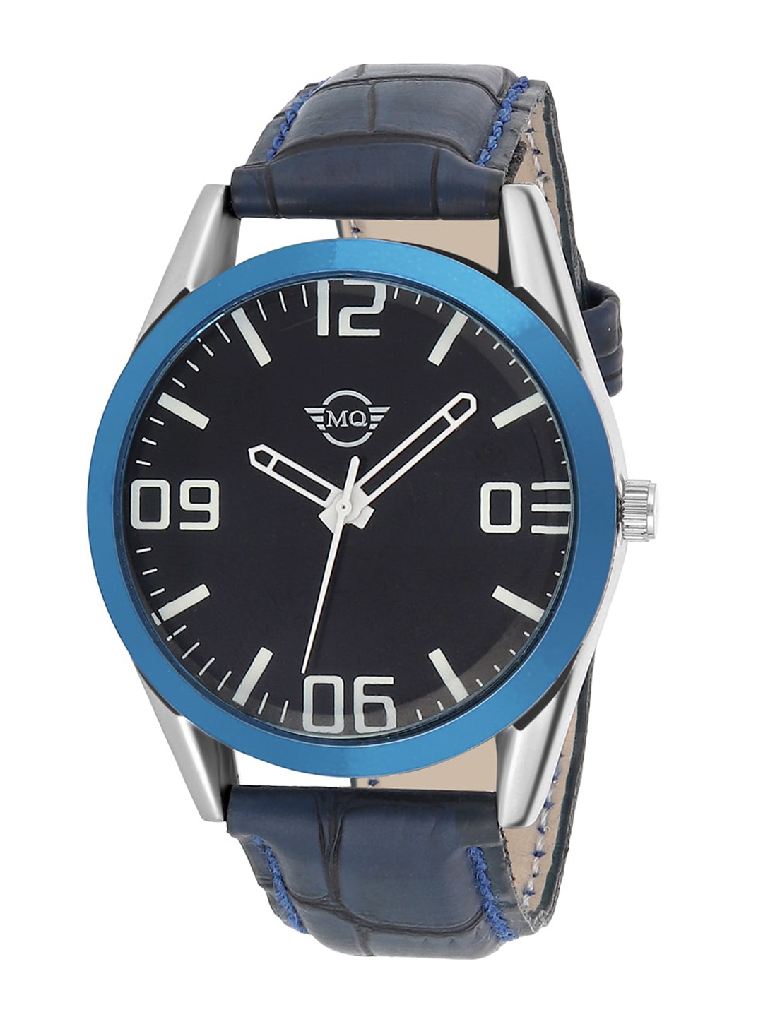 MUTAQINOTI Men Black Dial & Blue Textured Straps Analogue Automatic Watch MQWT-TM254
MUTAQINOTI Men Black Dial & Blue Textured Straps Analogue Automatic Watch MQWT-TM254