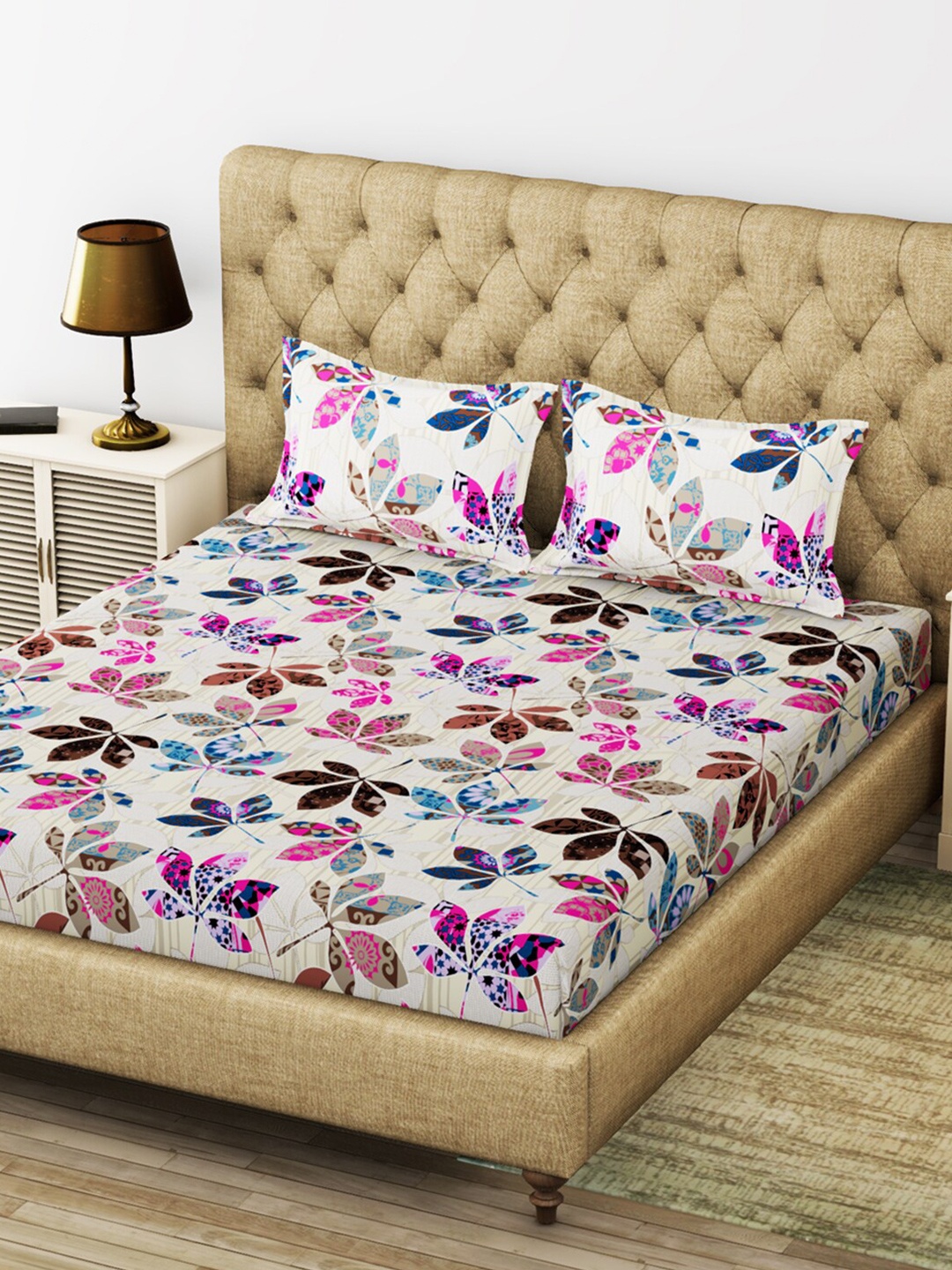 BIANCA Multicoloured Floral 200 TC Polyester 1 King Bedsheet with 2 Pillow Covers, Multi
BIANCA Multicoloured Floral 200 TC Polyester 1 King Bedsheet with 2 Pillow Covers, Multi