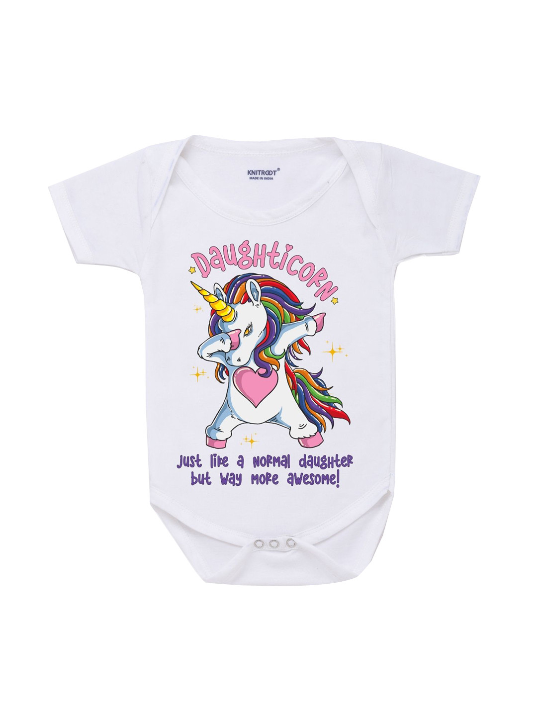 KNITROOT White Daughticorn Romper 
KNITROOT White Daughticorn Romper