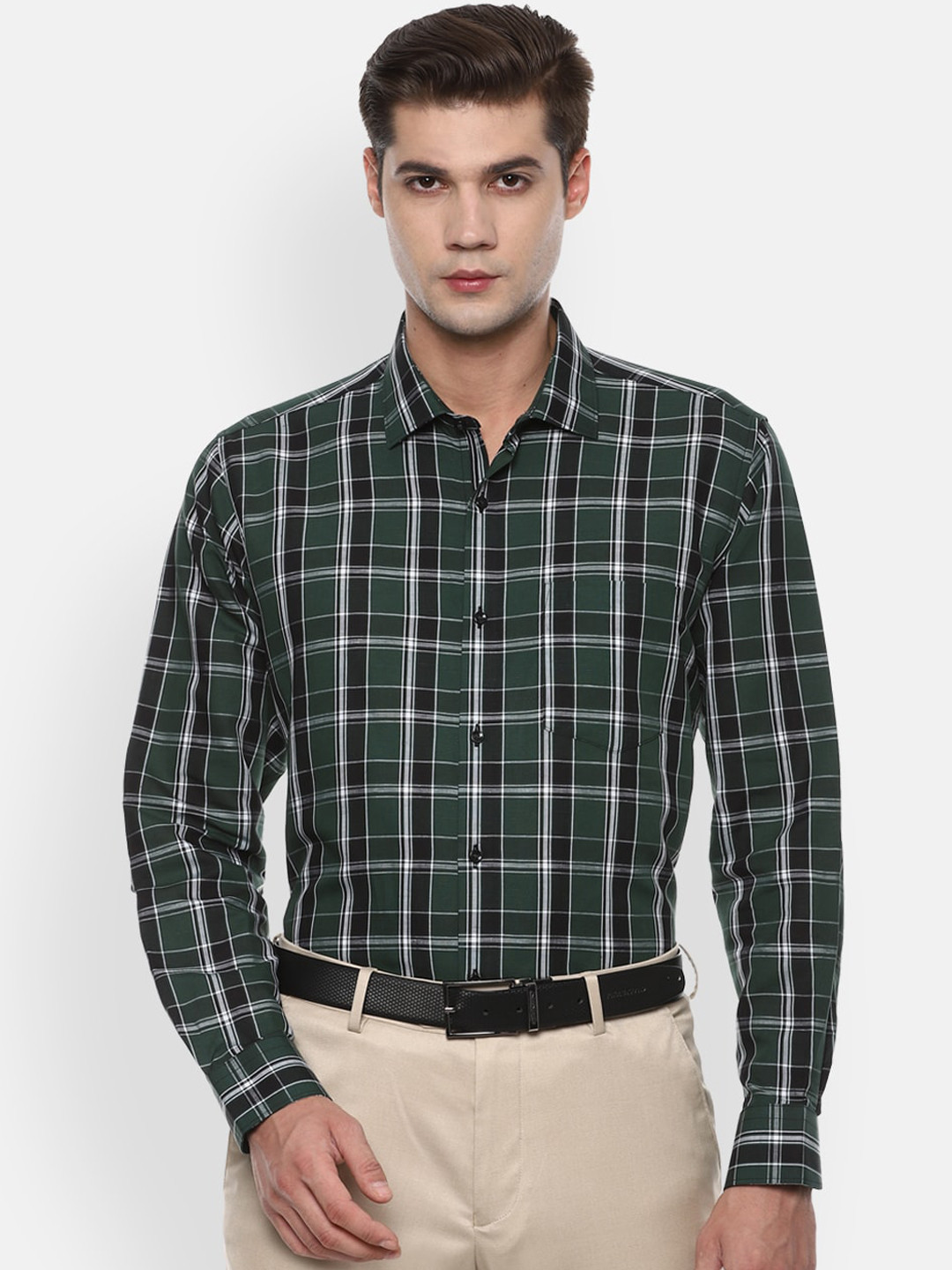 Van Heusen Men Green Tartan Checks Opaque Checked Casual Shirt
Van Heusen Men Green Tartan Checks Opaque Checked Casual Shirt
