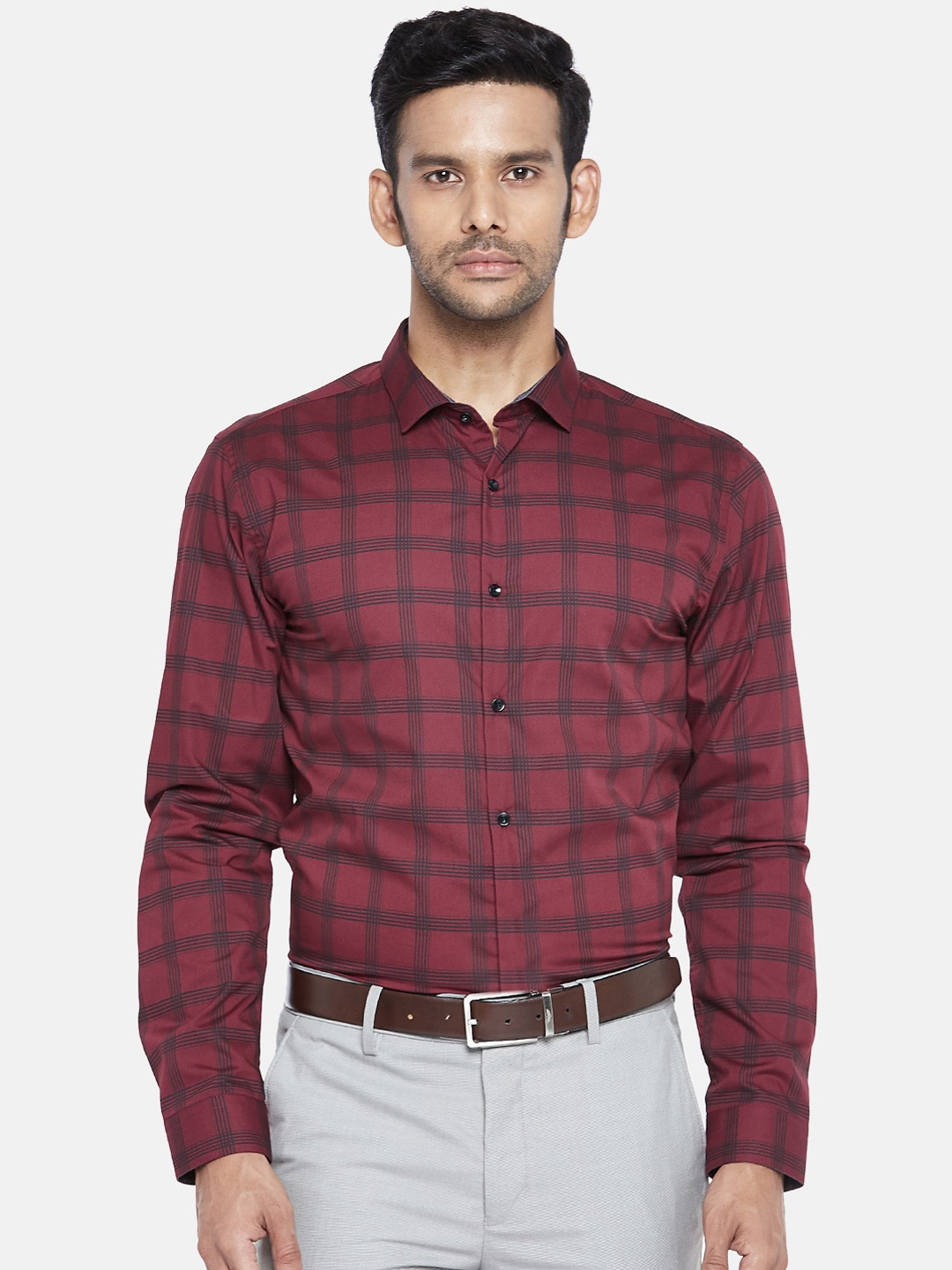 RICHARD PARKER by Pantaloons Men Maroon Slim Fit Opaque Pure Cotton Checked Casual Shirt
RICHARD PARKER by Pantaloons Men Maroon Slim Fit Opaque Pure Cotton Checked Casual Shirt