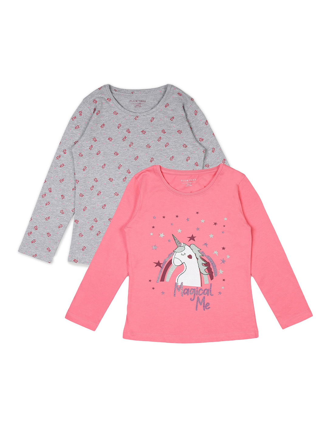 PLUM TREE Girls Pack of 2 Peach-Coloured Grey Printed Cotton Pure Cotton T-shirt
PLUM TREE Girls Pack of 2 Peach-Coloured Grey Printed Cotton Pure Cotton T-shirt