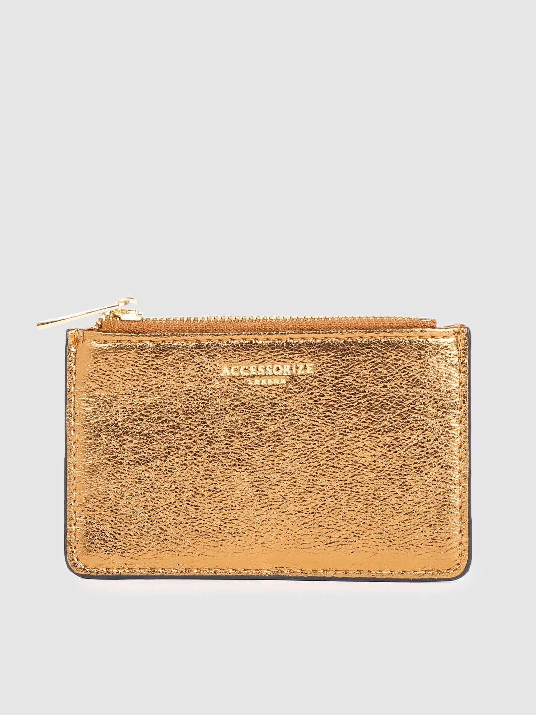 Accessorize Women Bronze-Toned Metallic Shoreditch Card Holder