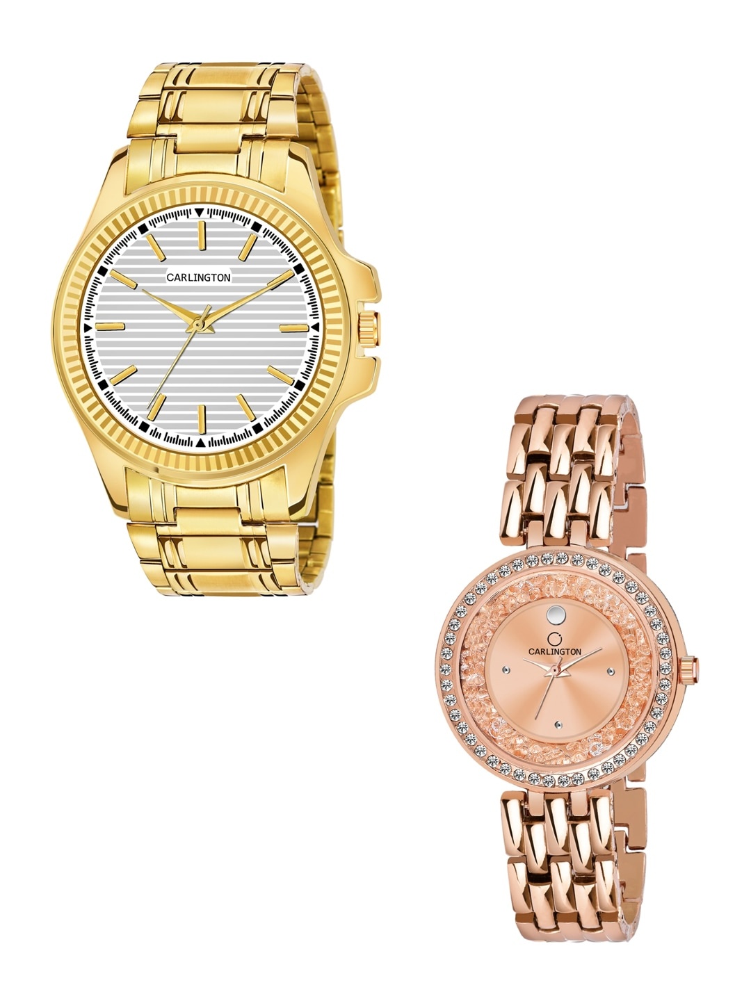CARLINGTON Unisex Multicoloured Brass Embellished Dial & Multicoloured Stainless Steel Bracelet Style Straps Watch, Silver
CARLINGTON Unisex Multicoloured Brass Embellished Dial & Multicoloured Stainless Steel Bracelet Style Straps Watch, Silver