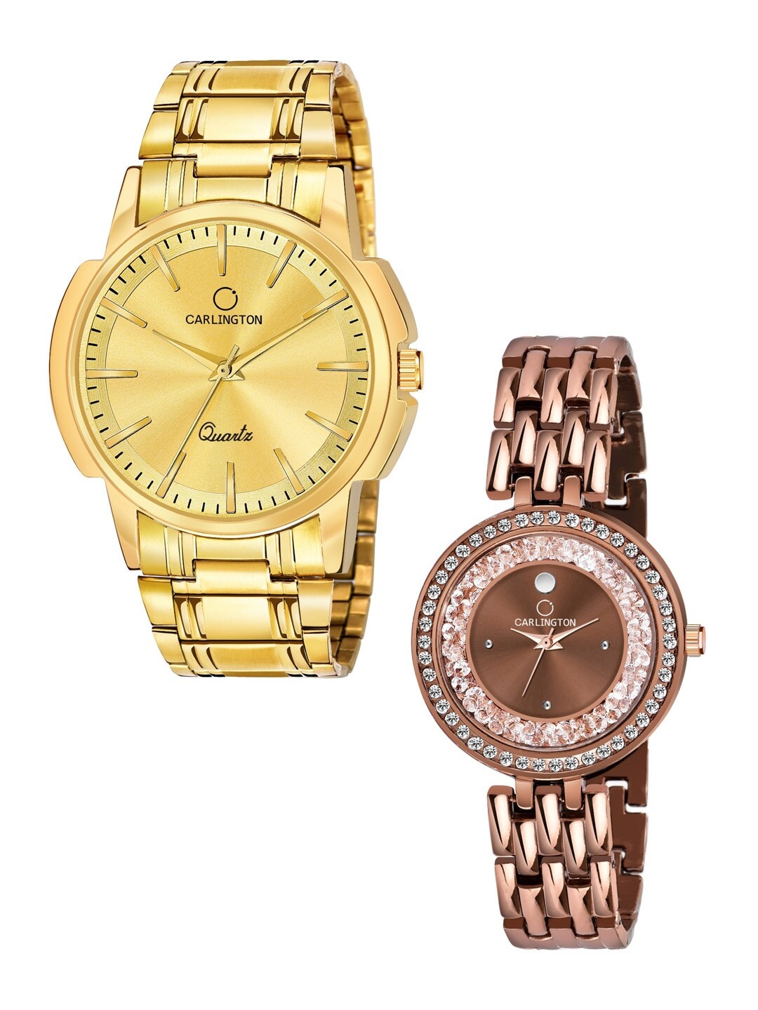 CARLINGTON Unisex Multicoloured Brass Embellished Dial & Multicoloured Stainless Steel Bracelet Style Straps Watch, Gold
CARLINGTON Unisex Multicoloured Brass Embellished Dial & Multicoloured Stainless Steel Bracelet Style Straps Watch, Gold