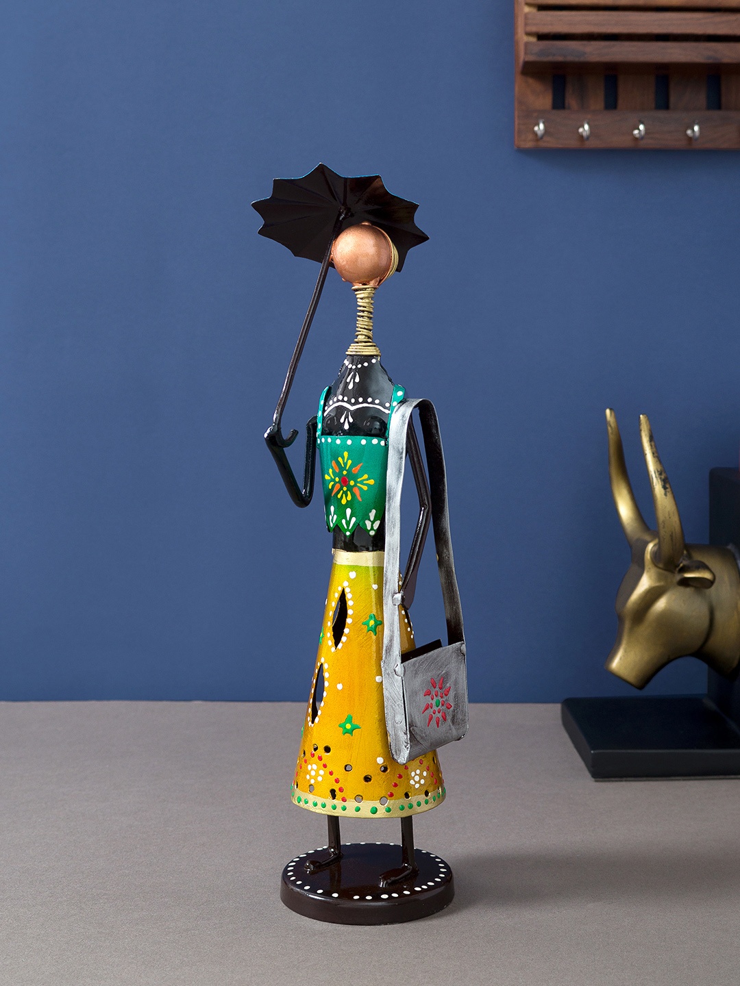 Golden Peacock Yellow & Green Handcrafted & Hand-Painted Lady With Umbrella Showpiece
Golden Peacock Yellow & Green Handcrafted & Hand-Painted Lady With Umbrella Showpiece
