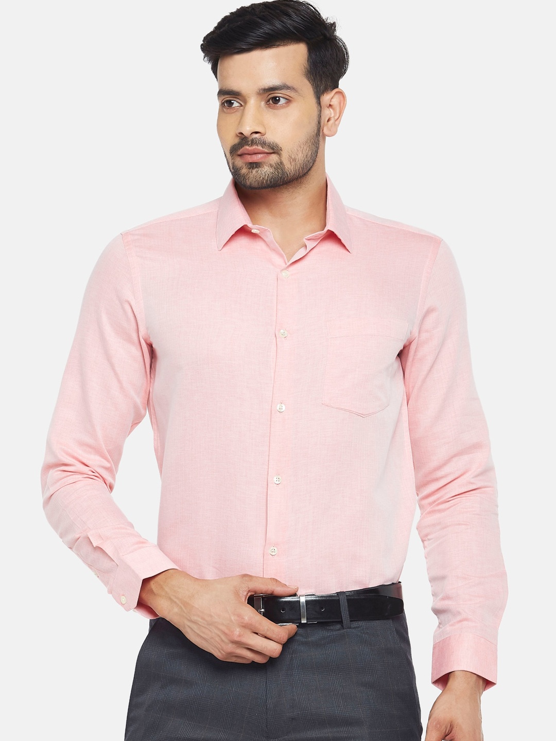 RICHARD PARKER by Pantaloons Men Pink & Grey Slim Fit Opaque Striped Formal Shirt
RICHARD PARKER by Pantaloons Men Pink & Grey Slim Fit Opaque Striped Formal Shirt