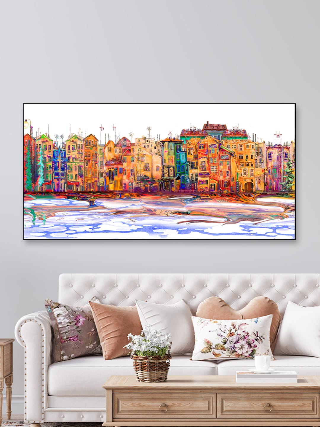 WALLMANTRA Orange & Blue Painted Colorful Town Isolated Panoramic View Framed Wall Art
WALLMANTRA Orange & Blue Painted Colorful Town Isolated Panoramic View Framed Wall Art