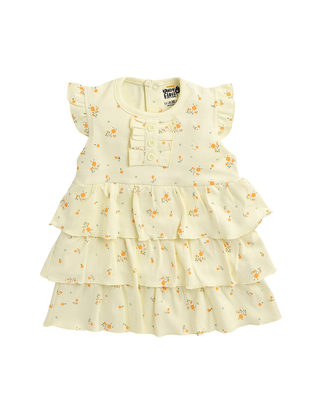 AMUL Kandyfloss Infant Girls Yellow & Orange Floral Layered Printed Pure Cotton Dress
AMUL Kandyfloss Infant Girls Yellow & Orange Floral Layered Printed Pure Cotton Dress