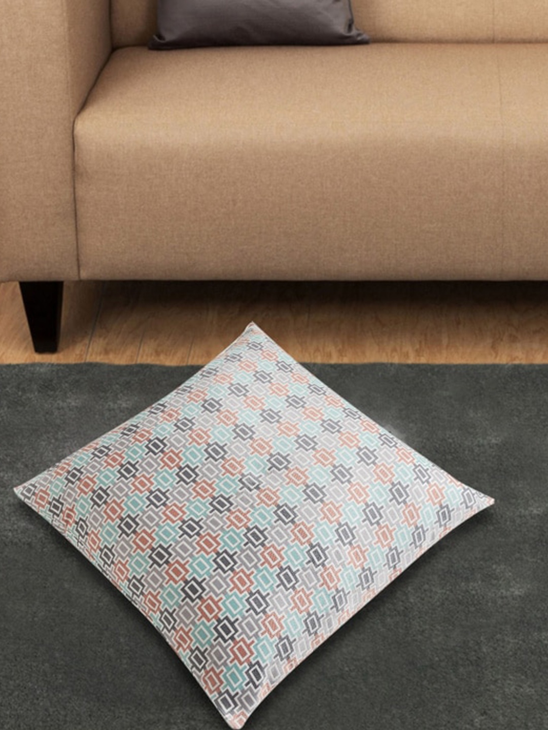 Home Centre Multicolour Geometric Woven Designed Jacquard Square Cushion Covers, Multi
Home Centre Multicolour Geometric Woven Designed Jacquard Square Cushion Covers, Multi