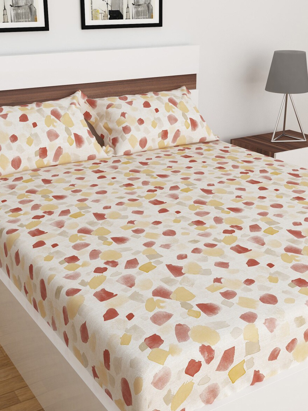 Home Centre Medley Printed 3-Piece White Cotton Double Bedsheet Set -1.80 m x 1.95 m
Home Centre Medley Printed 3-Piece White Cotton Double Bedsheet Set -1.80 m x 1.95 m