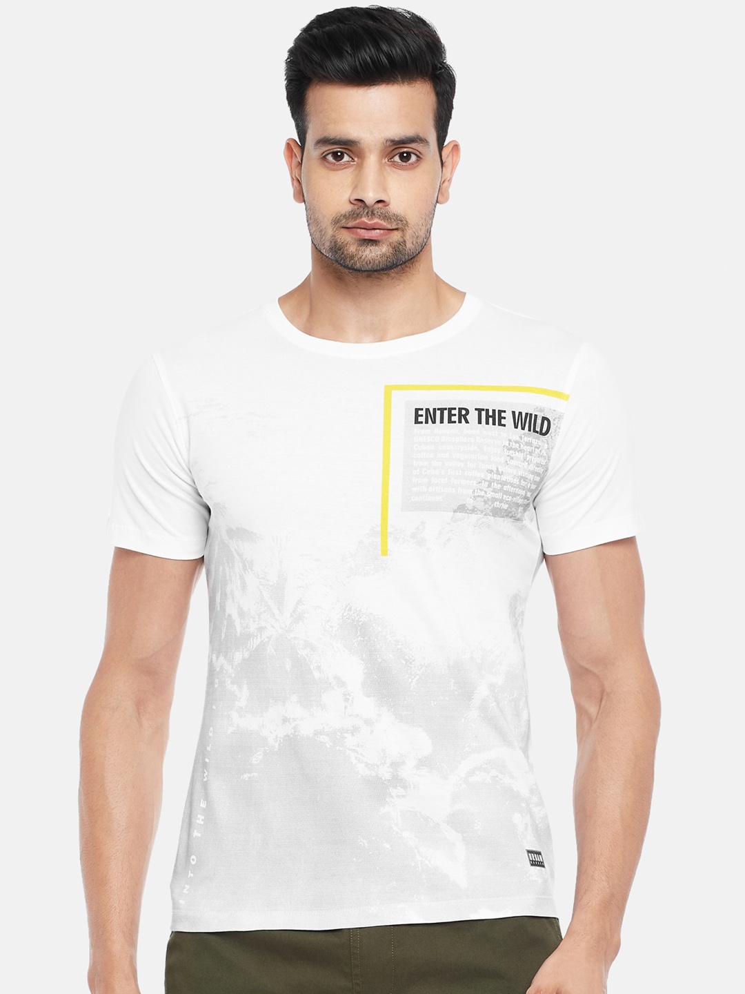 Urban Ranger by pantaloons Men White Grey Typography Printed Cotton Pure Cotton T-shirt
Urban Ranger by pantaloons Men White Grey Typography Printed Cotton Pure Cotton T-shirt