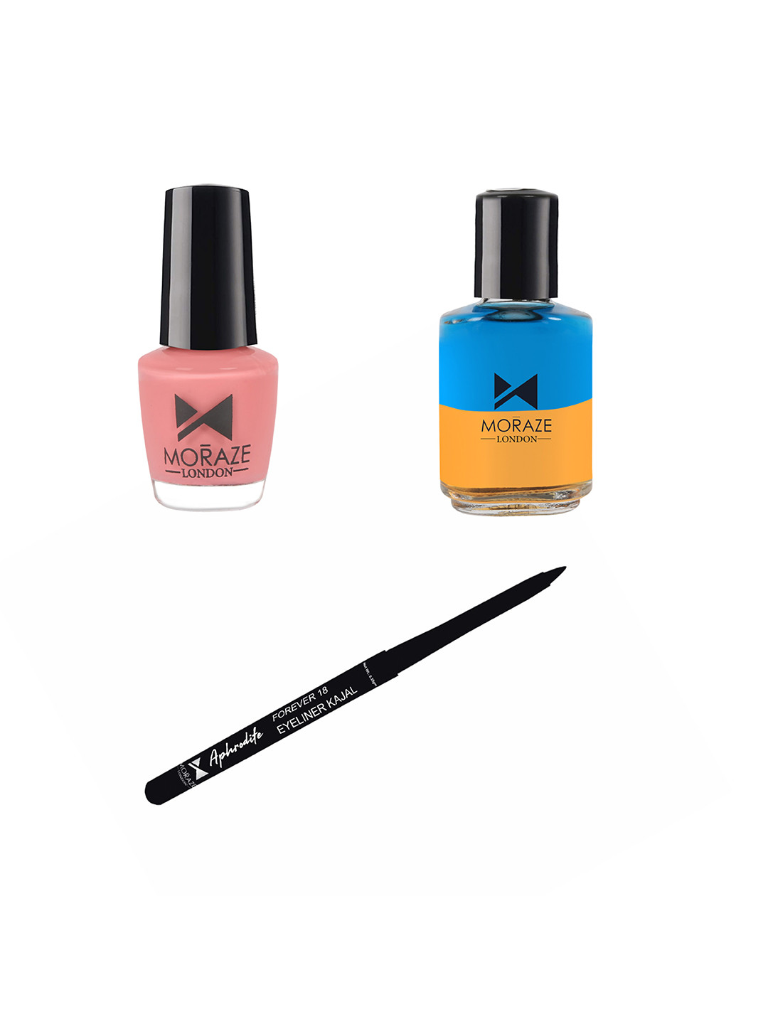 Moraze Set of Kajal with Nail Polish and Nail Paint Remover, Multi
Moraze Set of Kajal with Nail Polish and Nail Paint Remover, Multi