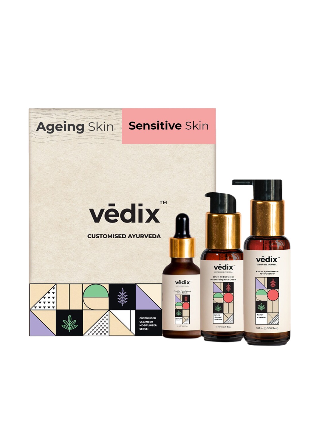 Vedix Customized Skin Care Kit For Visible Signs for Ageing for Normal Skin, Transparent
Vedix Customized Skin Care Kit For Visible Signs for Ageing for Normal Skin, Transparent