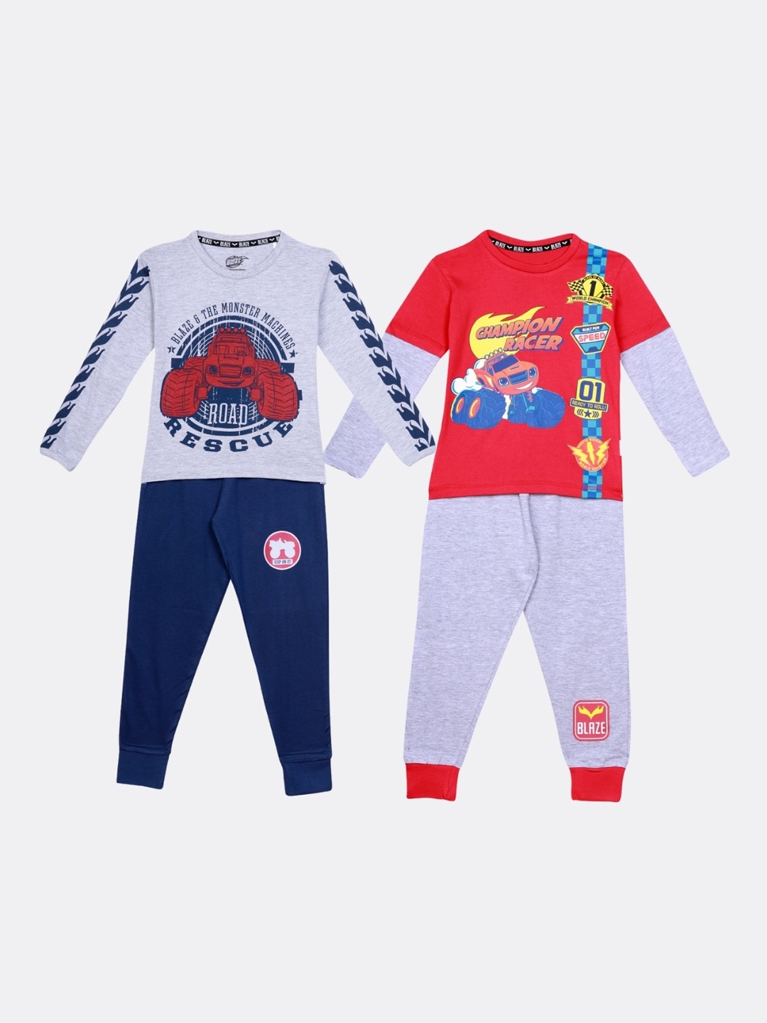 Nap Chief Boys Pack of 2 Blaze & the Monster Machines Printed Organic Cotton Night suits, Grey
Nap Chief Boys Pack of 2 Blaze & the Monster Machines Printed Organic Cotton Night suits, Grey